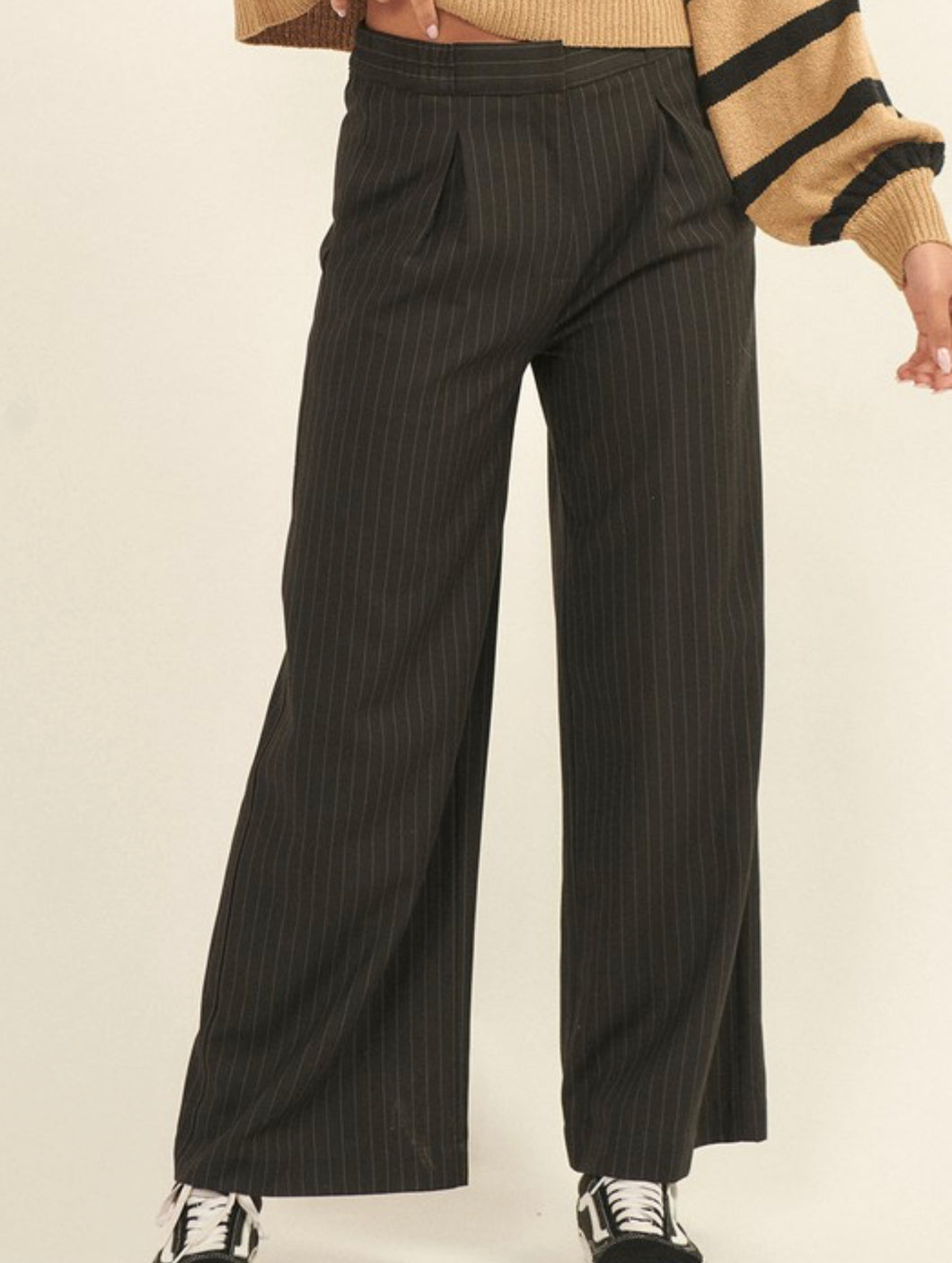 Black Pinstripe Pants